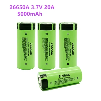 1-10 Шт. 26650A 3,7 В 5000 мАч батарея высокой емкости 26650 20A аккумуляторная батарея литий-ионная аккумуляторная батарея для игрушечного фонарика