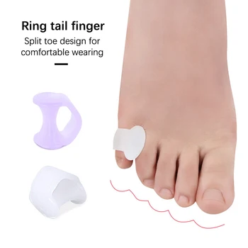 1 Пара для педикюра, сепаратор для ухода за пальцами ног, силиконовые ортопедические изделия для ног, Корректор большого пальца стопы