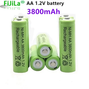 100% Оригинальная качественная аккумуляторная батарея AA 3800 mAh 1.2 V AA 3800 mAh Ni-MH аккумуляторная батарея 1.2 V 2A