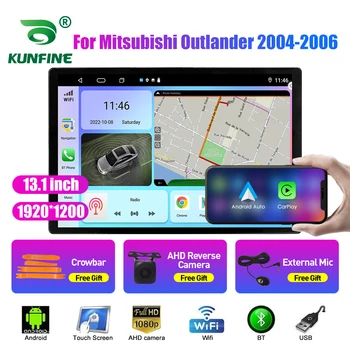 13,1-дюймовый Автомобильный Радиоприемник Для Mitsubishi Outlander 2004-06 Автомобильный DVD GPS Навигация Стерео Carplay 2 Din Центральный Мультимедийный Android Auto