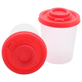 2 Шейкера для соли и перца среднего размера Влагостойкая солонка с красными крышками, пластиковый герметичный дозатор для специй в баночках