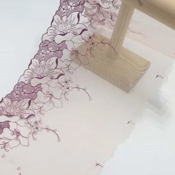 29 ярдов розовой сетки, кружевная аппликация, лента, отделка для шитья, 14,5 см, ленты, кружевная ткань, цветы, свадебные платья