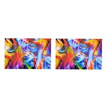 2X Гидрографическая пленка Rainbow Flames Пленка для водоотталкивающей печати Hydro Dip Film 50x100 см