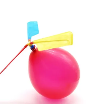 2шт оптом Забавный физический эксперимент Самодельный Воздушный шар Вертолет DIY материал, образовательный набор для домашней школы, лучший подарок вашим детям