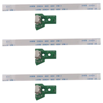 3X для контроллера SONY PS4 USB-порт для зарядки Разъемная плата JDS-055 5-й V5 12-контактный кабель