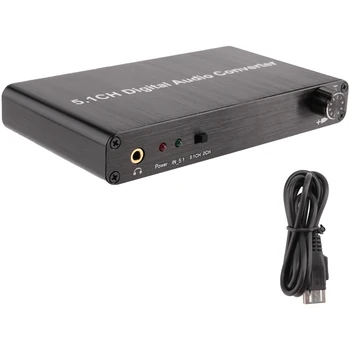 5.1-Канальный цифровой аудио конвертер-декодер SPDIF Коаксиальный к RCA DTS AC3 HDTV Для усилителя звуковой панели