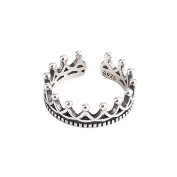 CDB Crown Four Claw Вневременная Элегантность Кольцо Серебряное Кольцо Для Женщин Подарок Модные Украшения