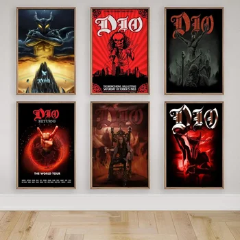 Dio Band Плакат Печатает Настенное Искусство Холст Картина Плакат для современной семейной гостиной Домашний Декор