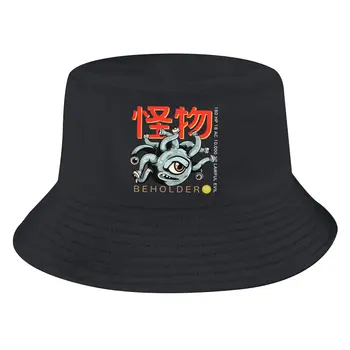 DnD Game Bucket Hat Beholder Мужская Женская Кепка Рыбака в стиле Хип-Хоп, Пляжные Шляпы Для Рыбалки От Солнца