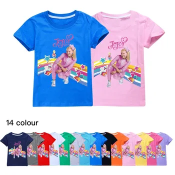 JOJO SIWA, одежда для девочек, футболки для мальчиков, детские футболки с животными, 3D-футболки, детские летние яркие, милые, забавные детские пуловеры, топы 2023