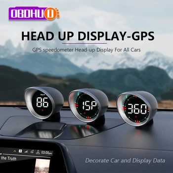 OBDHUD G5 GPS HUD Умный Цифровой Измеритель Скорости, Пробега, Превышения Скорости, Автосигнализация, Головной Дисплей Для Всех Автомобилей, Универсальный Проектор Компаса