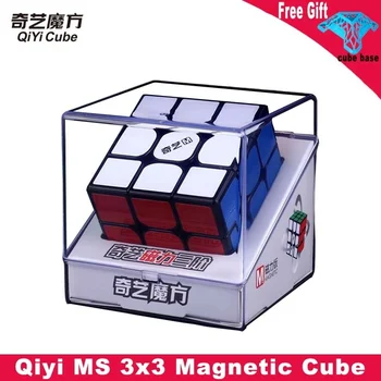 Qiyi Магнитный Черный Магический Куб 3x3 Mofangge 3x3x3 MS Speed Cube Без Наклеек Магниты Cubo Magico Развивающие Игрушки