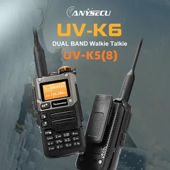 Quansheng UV-K6 UV-K5 (8) Портативная Рация 5 Вт Airband Radio Type C Charge UHF VHF DTMF FM Двухдиапазонная с Функцией Оповещения о погоде NOAA