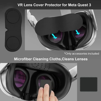 QX2B для гарнитуры виртуальной реальности Quest3 Маска Пылезащитный чехол для объектива Силиконовые захваты