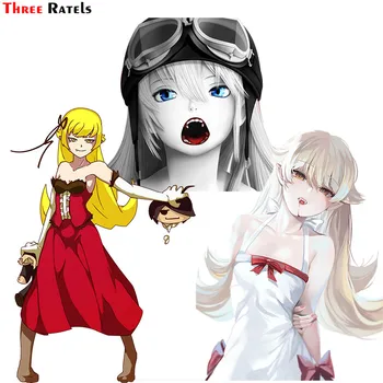 Three Ratels FC987 Vampires Anime Girls Blood Oshino Shinobu-Наклейки Серии Monogatari Для Автомобилей Passat B5, ноутбуков и Macbook