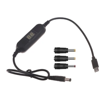USB C от 5 В до 1,2 В-12 В 2,5 мм/3,5 мм/4,0 мм/5,5 мм Регулируемый кабель LED