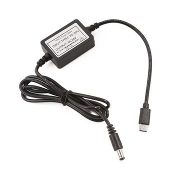 USB TypeC от 20 В до 24 В постоянного тока 5,5x2,1 мм Кабель питания 12V 15V 20V In 24V Out для Питания камер 24 В и светодиодных ламп динамиков