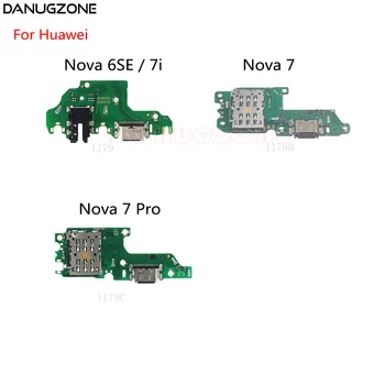USB-порт для зарядки док-станции, разъем для подключения платы зарядки, гибкий кабель для Huawei Nova 6SE 6 SE 7i 7 Pro
