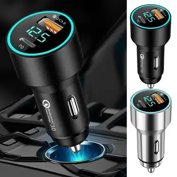 Автомобильное быстрое зарядное устройство USB Type C Автомобильное зарядное устройство Автоматический адаптер Автомобильные Розетки Аксессуары для зарядки мобильных устройств в салоне автомобиля