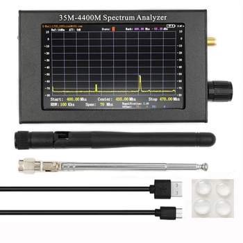 Анализатор спектра 35 М-4400 МГц 4,3-дюймовый ЖК-экран Профессиональный ручной анализатор спектра для измерения сигнала переговорного устройства Прочный