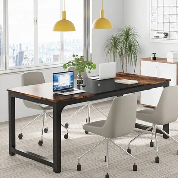 Большой офисный стол 63 X 31,5 дюйма, Компьютерный стол, рабочий стол для учебы, рабочее место для домашнего офиса, Игровая мебель