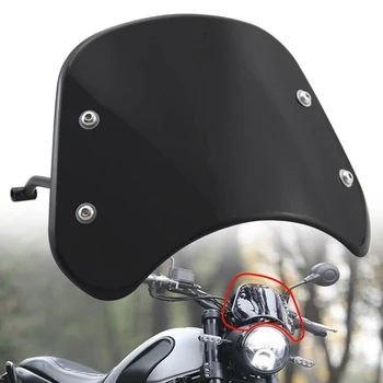 Ветровые стекла мотоцикла, обтекатель фары Sn для Benelli Leoncino 500 (черный)