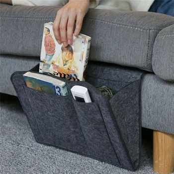Войлочный прикроватный органайзер для хранения, противоскользящая прикроватная сумка, Прикроватный диван, Боковые подвесные карманы для хранения на диване, держатель для кровати с дистанционным управлением