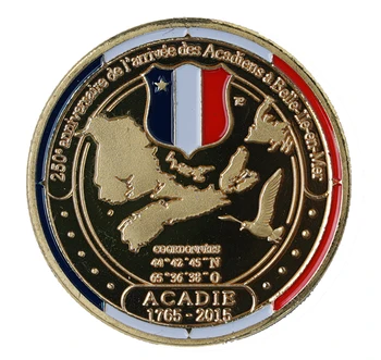Высококачественная золотая памятная медаль Acadia North America, картины с цветной печатью, Памятная монета для коллекции