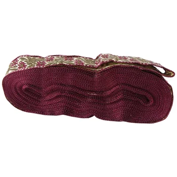 Вышитая жаккардовыми лентами Кружевная отделка с цветочным рисунком для пошива сумок для одежды, штор из кружевной ткани Style A