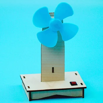 Детская Научная игрушка Технологический гаджет с электрическим вентилятором, набор деревянных головоломок 
