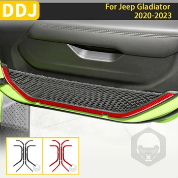 Для Jeep Gladiator 2020 2021 2022 2023 Аксессуары Из Углеродного Волокна Внутренняя Дверь Автомобиля Декоративная Полоса Отделка Панели Наклейка Украшение
