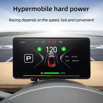 Для автомобиля Tesla Model 3/Y Головной Дисплей HUD ЖК-Приборная панель Цифровой Контроль Давления В шинах Скорость Отображение Общего Времени Пробега
