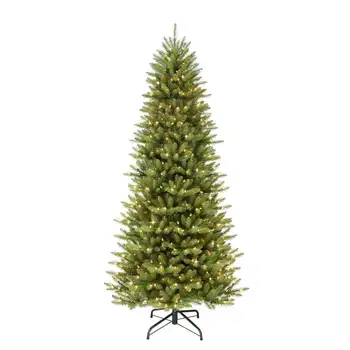 Искусственная елка Slim Fraser длиной 7,5 футов с предварительной подсветкой