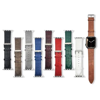 Кожаный ремешок для Apple watch band 44 мм 40 мм 42 мм 38 мм Аксессуары Для Умных часов браслет iWatch 3 4 5 SE 6 7 45 мм 41 мм