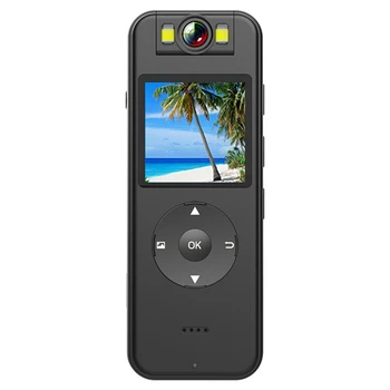 Комплект Корпусной камеры Full HD с Клипсой на задней панели С IPS-Экраном, Носимая Карманная Видеокамера Bodycam С картой Памяти 64G Menmry