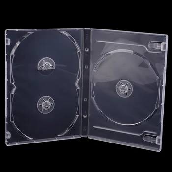 Коробка для компакт-дисков с квадратным прозрачным дном Пустой футляр для компакт-дисков из полипропиленового пластика Молочно-прозрачный футляр для компакт-дисков Вместимость футляра для компакт-дисков 3 Диска