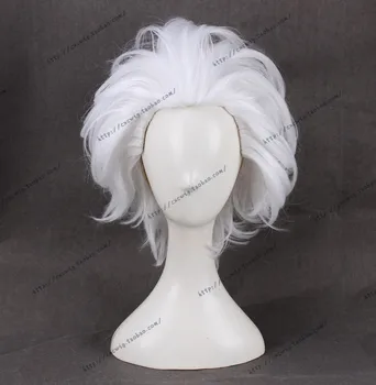 Короткие Чисто-белые волосы Emiya, зачесанные назад, игра Fate Stay Night Archer, Термостойкий синтетический парик для косплея + Бесплатная шапочка для парика