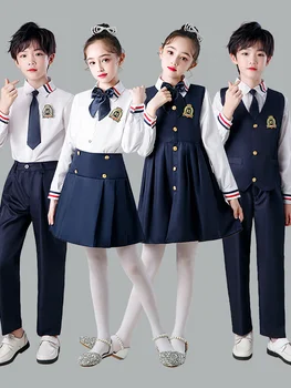 Костюм детского хора для выступления, Одежда для начальной и средней школы, юбка для чтения стихов школьниками Корея