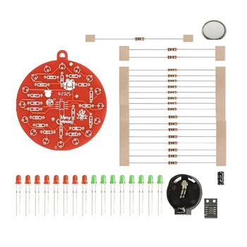 Красная доска; Рождественская елка NE555; мигающие огни; подвесная цепь; Забавный набор для электронного производства 