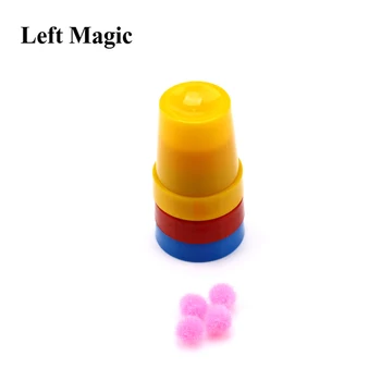Маленькие мини-три чашки и шарика 3,4*3,0 см крупным планом Фокусы иллюзия ментализм truco magia детская игрушка