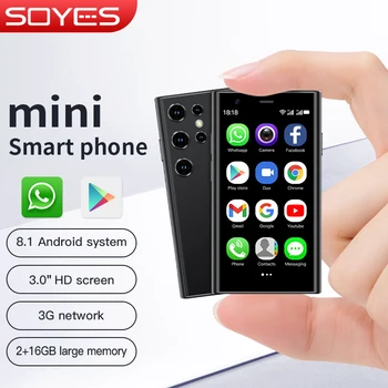 Мини-смартфон SOYES S23 mini с 3,0-дюймовым дисплеем, HD-камерой на 16 ГБ, двумя sim-картами, двумя четырехъядерными процессорами в режиме ожидания.