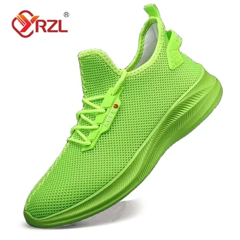Мужская повседневная спортивная обувь YRZL, легкие кроссовки, уличные кроссовки с дышащей сеткой, Спортивные теннисные туфли для бега трусцой для мужчин