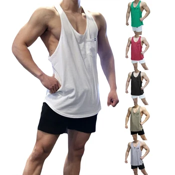 Мужская спортивная жилетка для мускульного фитнеса с буквенным накладным карманом, топы без рукавов, быстросохнущие дышащие баскетбольные футболки
