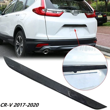 Накладка на ручку крышки багажника из нержавеющей стали в стиле углеродного волокна для Honda CR-V CRV 2017-2020