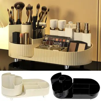 Настольный органайзер для макияжа, ящик для хранения косметики Большой емкости, портативный Органайзер для макияжа для столешницы туалетного столика