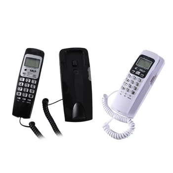 Небольшой Стационарный телефон с Повторным набором номера и жидкокристаллическим дисплеем Вызывающего абонента Фиксированные Стационарные телефоны