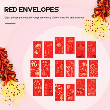 Новогодние Красные конверты Hongbao Red Pocket для новогоднего праздника Весны, Дня рождения, свадьбы, Красные Подарочные Денежные конверты