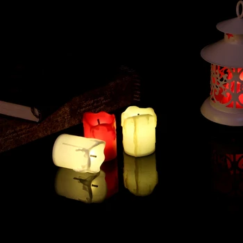 Новогодние свечи, Светодиодные чайные гирлянды на батарейках, Чайные подсвечники Поддельные светодиодные свечи Пасхальная Свеча Свадебная Рождественская Электрическая свеча
