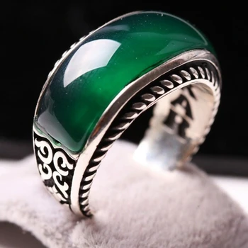 Новое ретро-винтажное кольцо с винтажным яшмовым узором в минималистичном стиле для мужчин и женщин, Универсальные аксессуары для колец