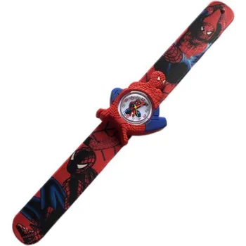 Новые часы с рисунком Человека-паука из аниме, поглаживающий ремешок, персонализированные креативные детские мультяшные электронные часы 